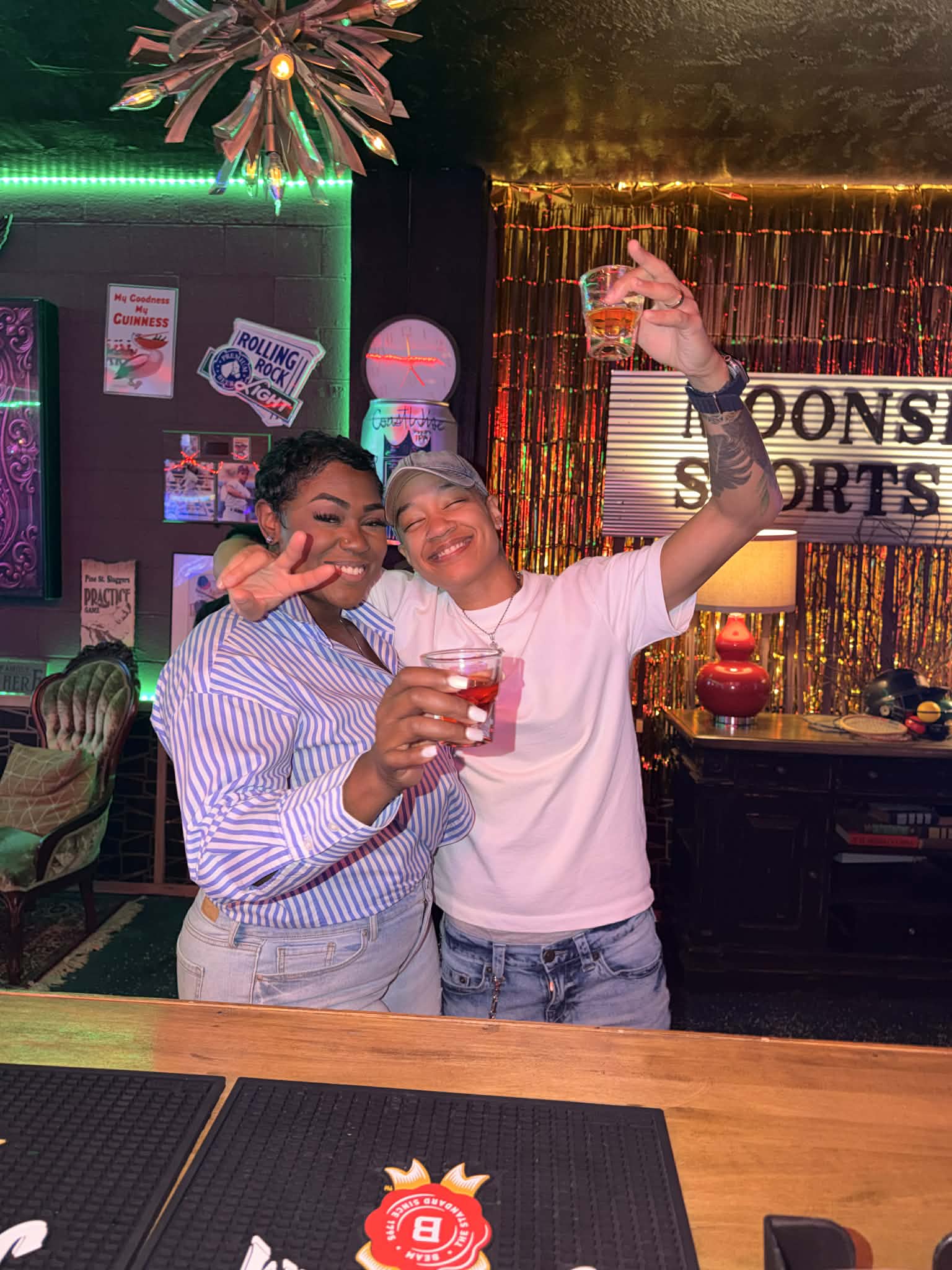 Moonshine Sports Lounge Nighttime Atmosphere